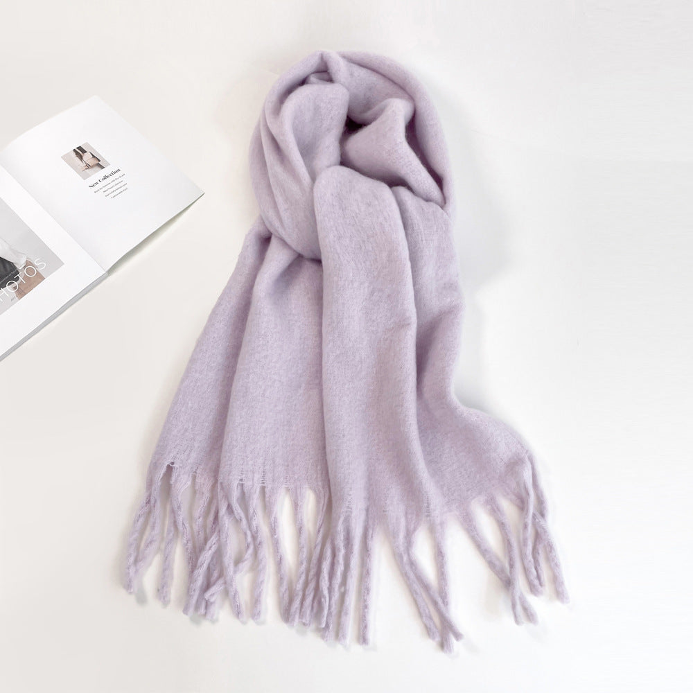 Women's Autumn And Winter Mohair Scarf