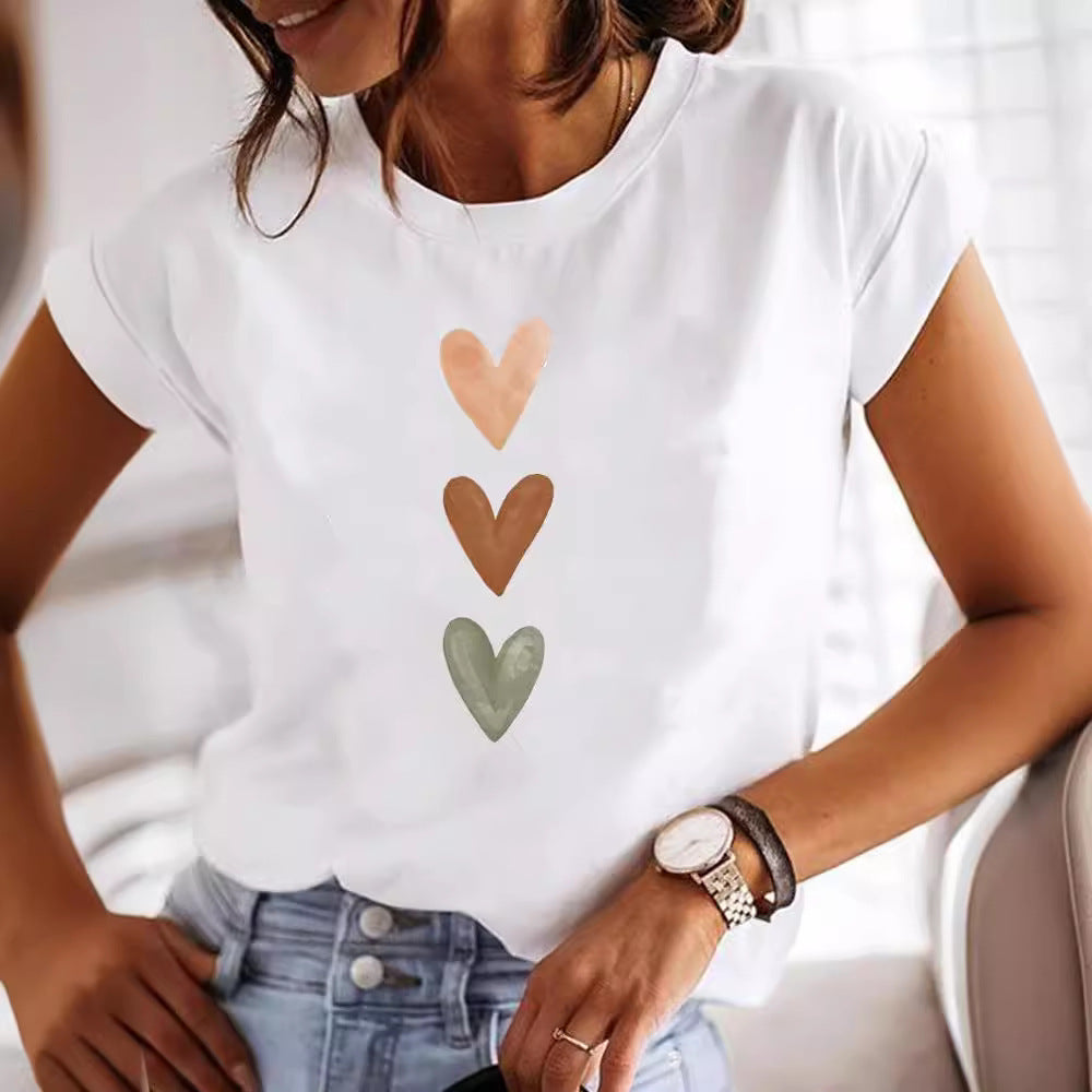 Camiseta holgada con estampado 3D para mujer