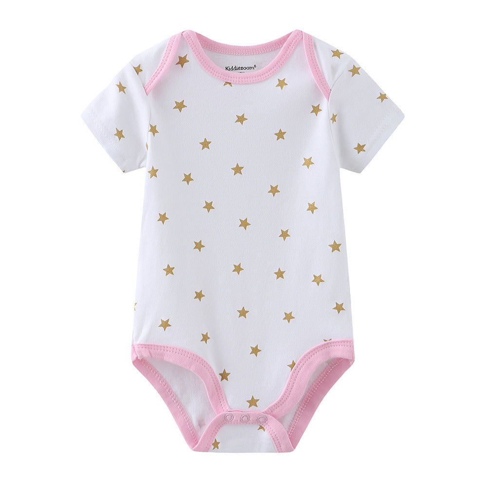 Baby Short Sleeve Triangle Bodysuit Set