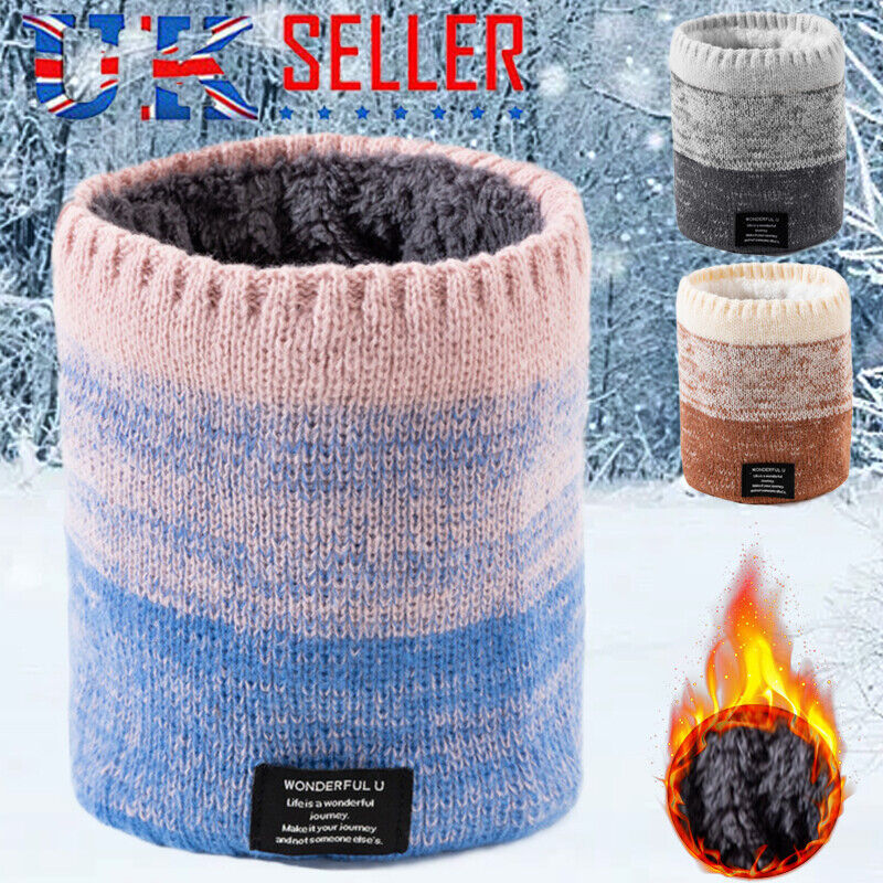 Thermal Fleece Snood Neck Warmer Scarf Warm Winter Ski For Men Women Gift UK