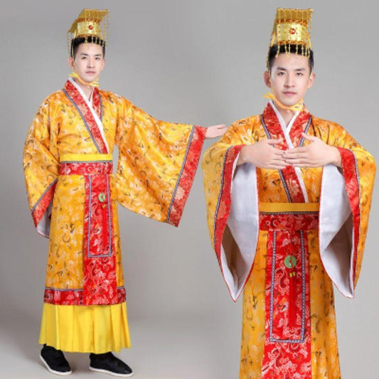 Ancient Costume Of Emperor Of Tang Dynasty Ancient Dragon Robe Of Emperor Wu