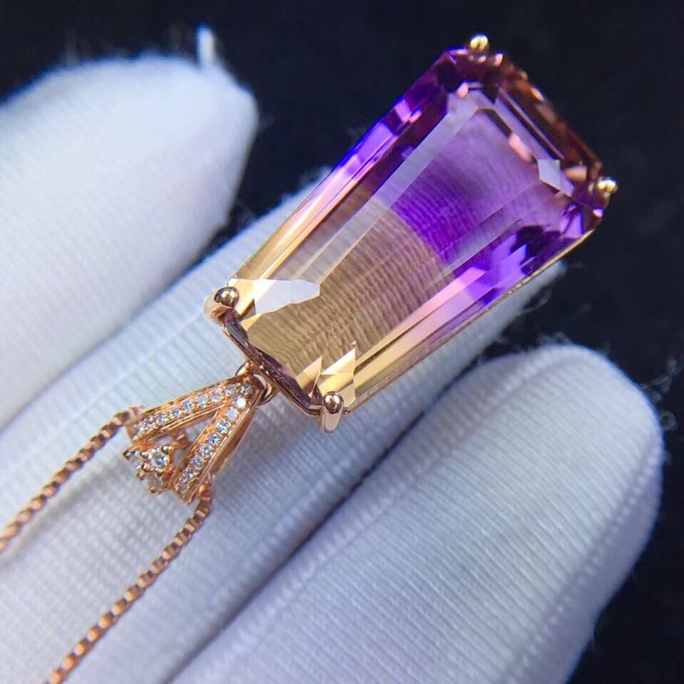 Oversized Ring Face Amethyst Pendant