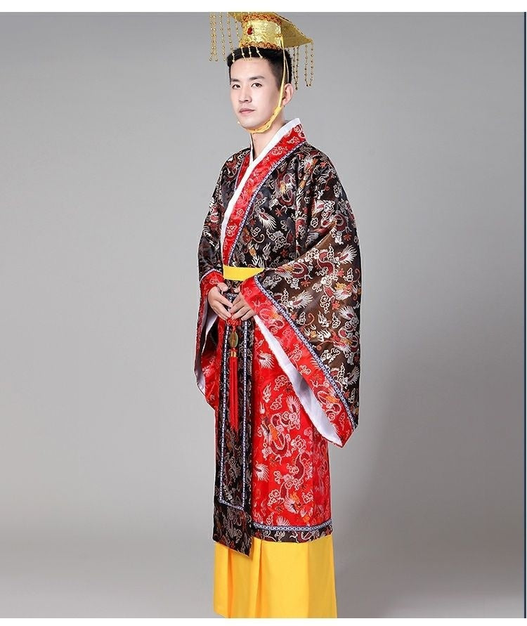 Ancient Costume Of Emperor Of Tang Dynasty Ancient Dragon Robe Of Emperor Wu