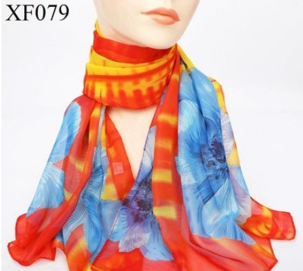 Print Chiffon Scarf Shawl