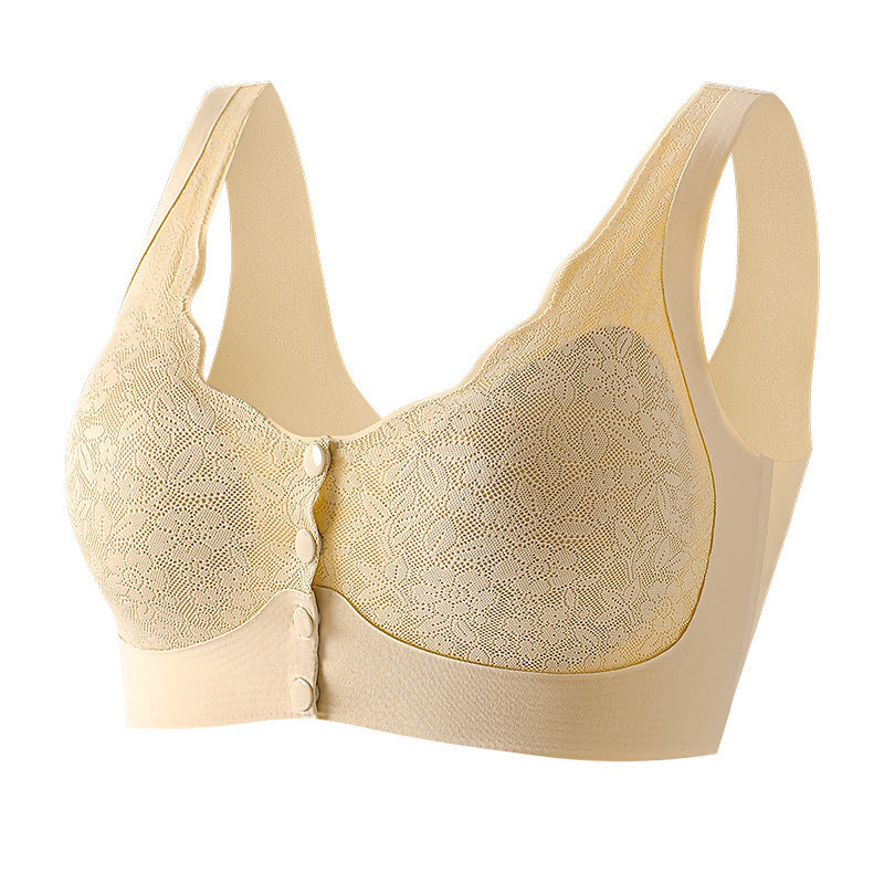 Front Button Seamless Wireless Nursing Bra