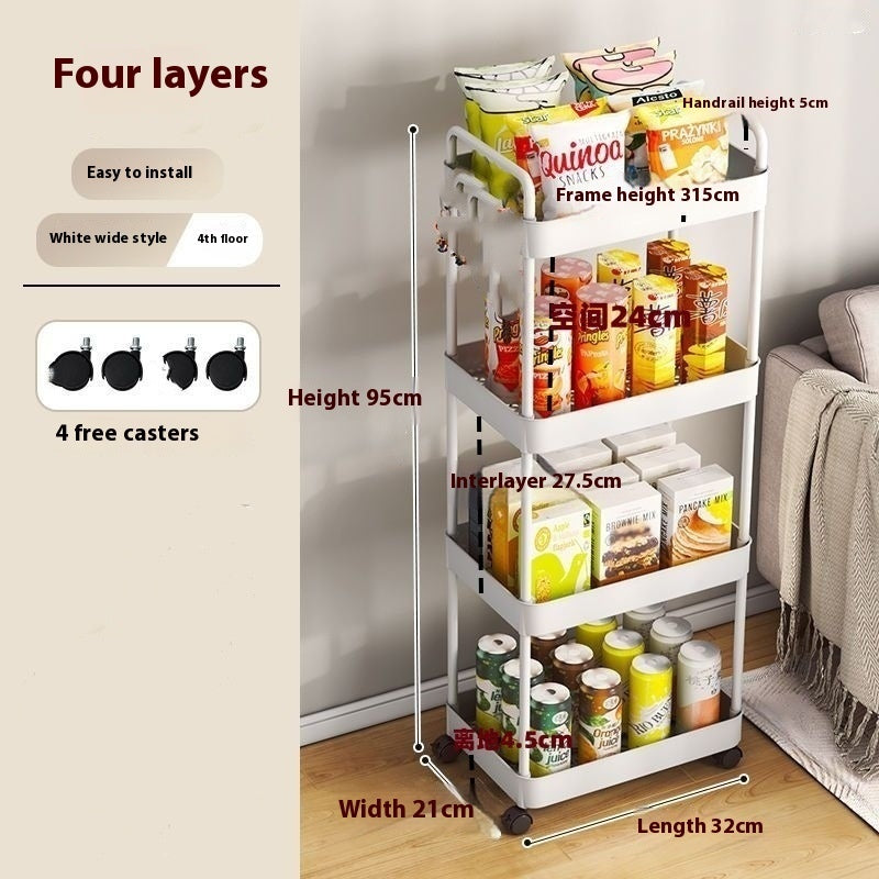 Toilet Storage Movable Multi-layer Storage Rack