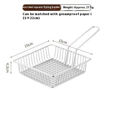 304 Stainless Steel Chips Basket Mini Frying Basket