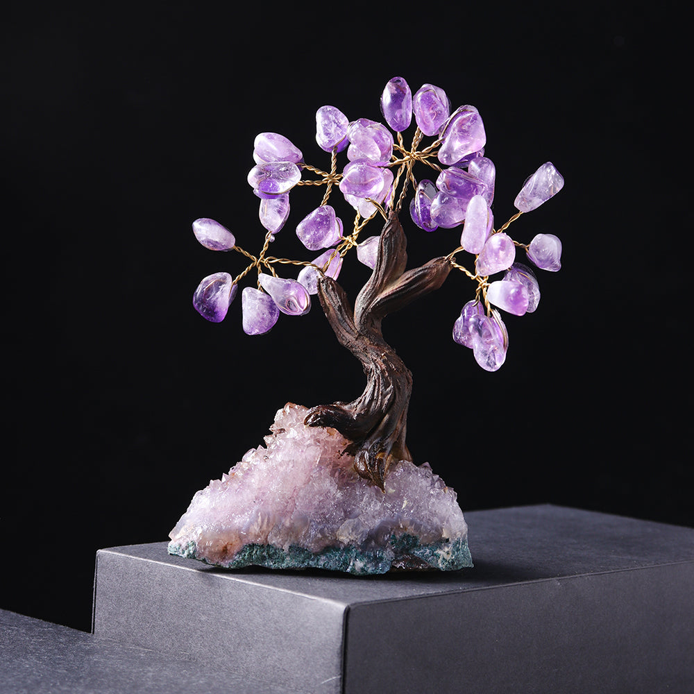 Natural Amethyst Fortune Tree Desktop Decoration