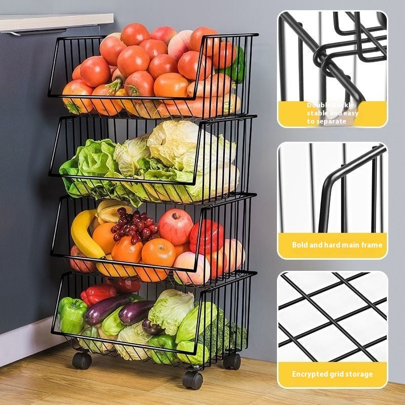 Kitchen Storage Rack Household Floor Multi-layer Storage Rack