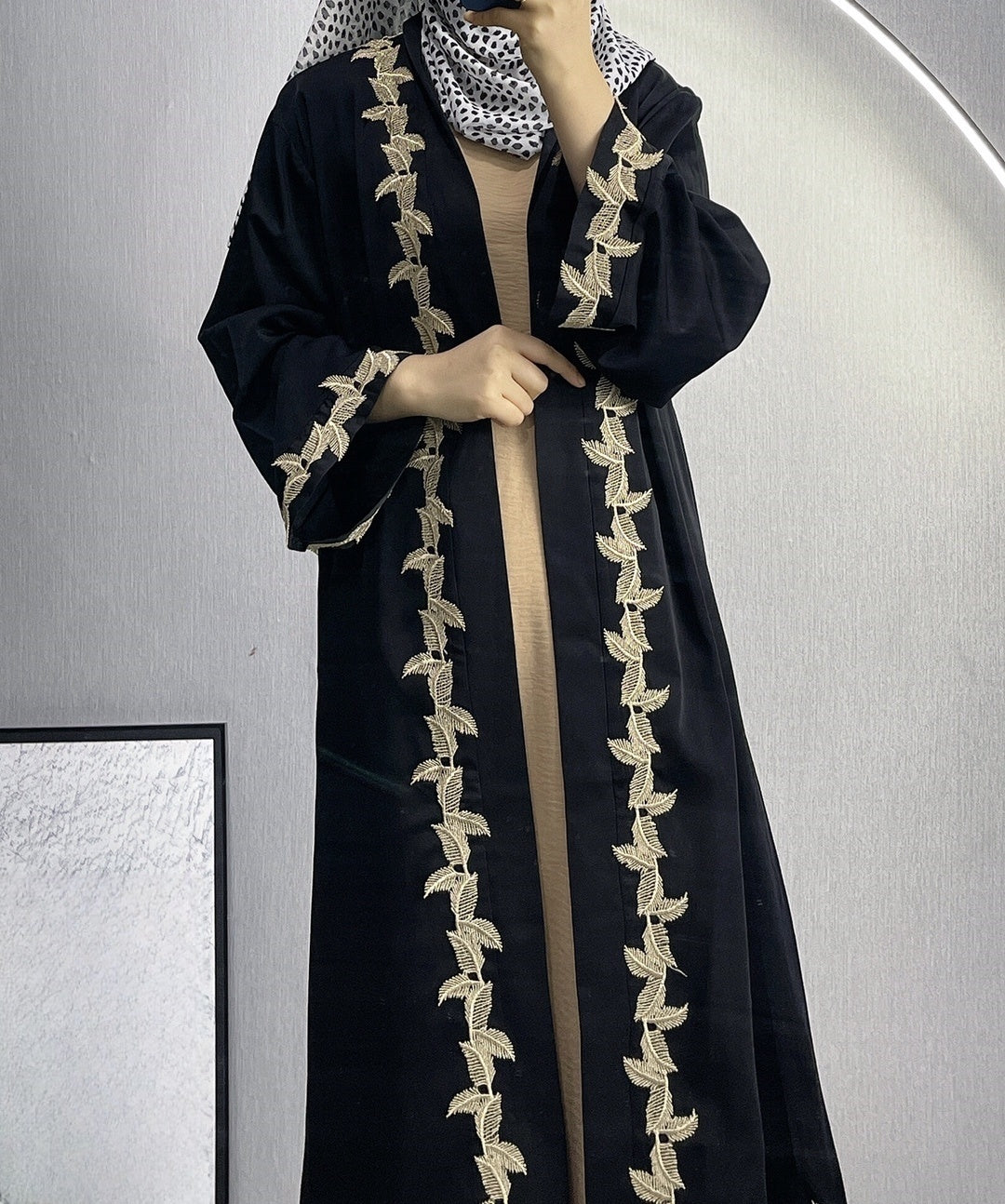 Women's Long Dress Embroidered Lace Cardigan Robe