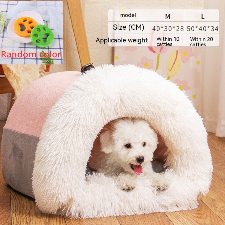 New Splice Portable Pet Nest Portable Warm Dog Nest Moisture-proof Long Fur Cat Nest Cross Border Pet Nest