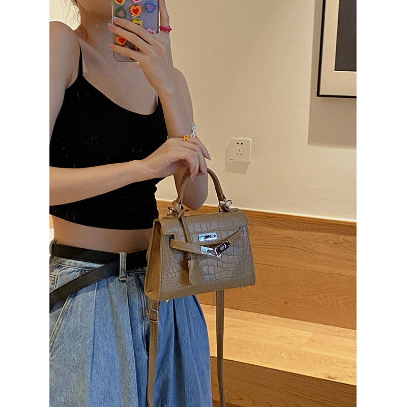 French Niche Stone Pattern Handbag Women's Trendy Fashion