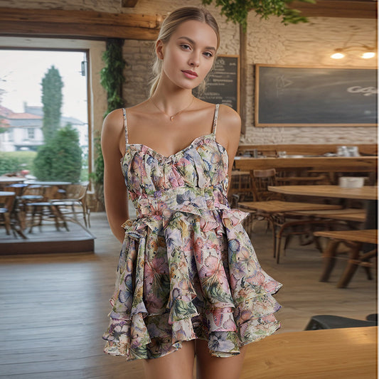 High Waist Design Short Dress Women