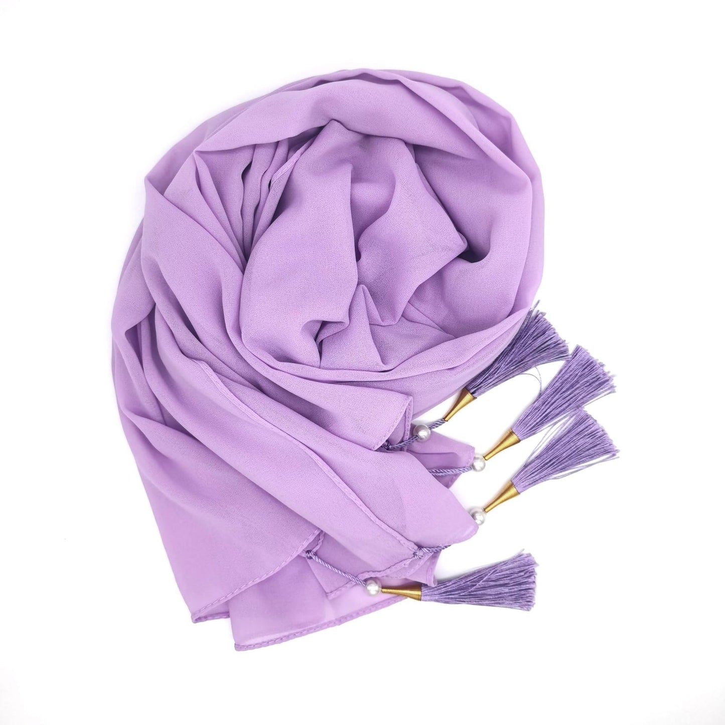 Scarf With Tassel At Four Corners