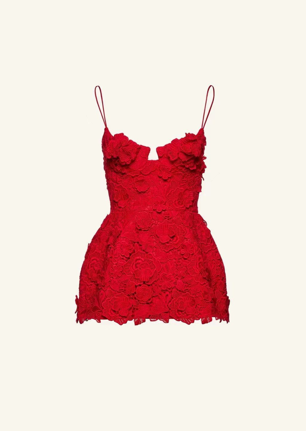 Red Pattern Decorative Sexy Sling Dress