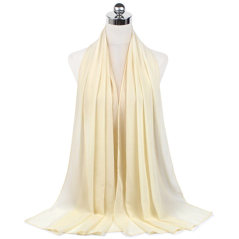 Monochrome Pearl Chiffon Scarf Bubble