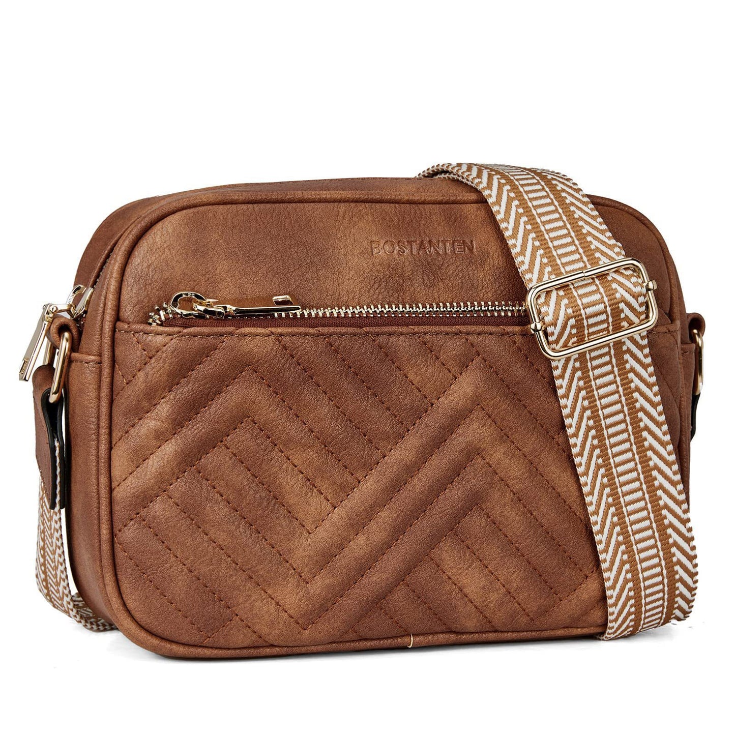 BOSTANTEN RFID Leather Wallet bundle Quilted Crossbody Bags for Women