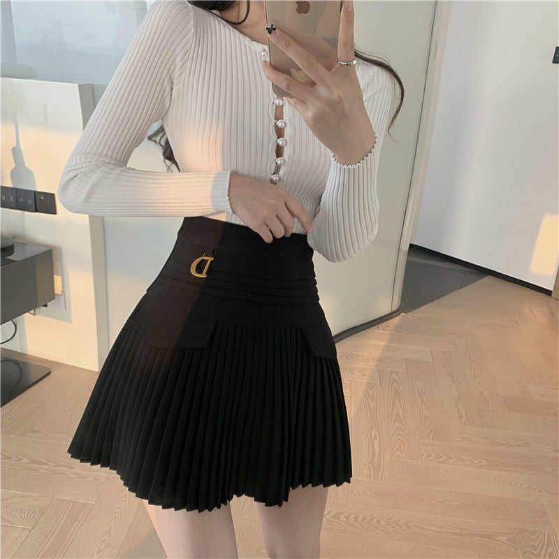 Summer New Design Sense Niche A-line Short Skirt Women