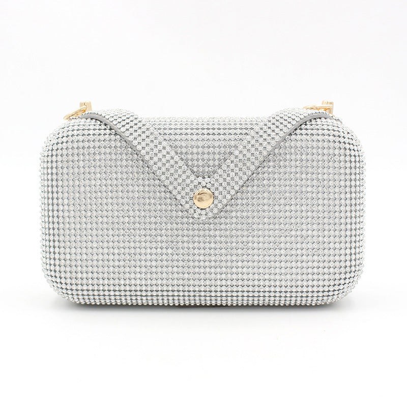 Bolso de noche en forma de V con diamantes Bolso de mujer