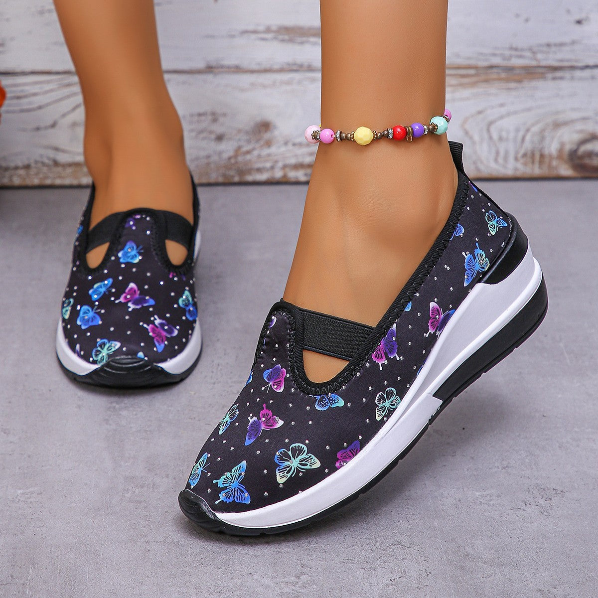 Halloween Pumpkin Ghost Print Flat Shoes Casual Thick-soled Round Toe Casual Shoes For Women