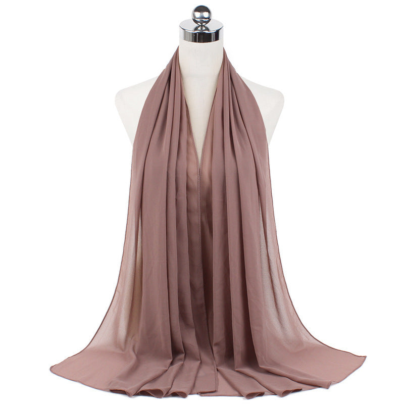 Monochrome Pearl Chiffon Scarf Bubble