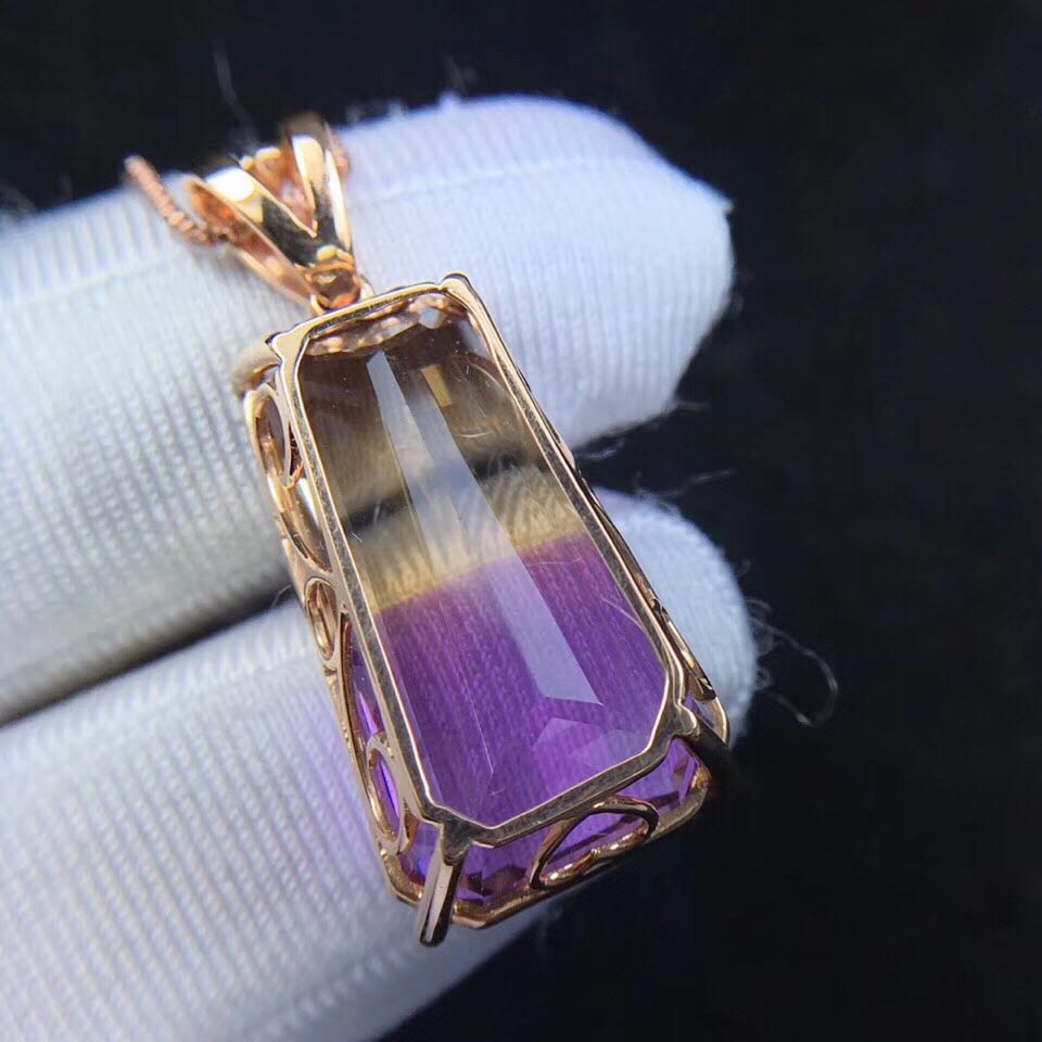 Oversized Ring Face Amethyst Pendant