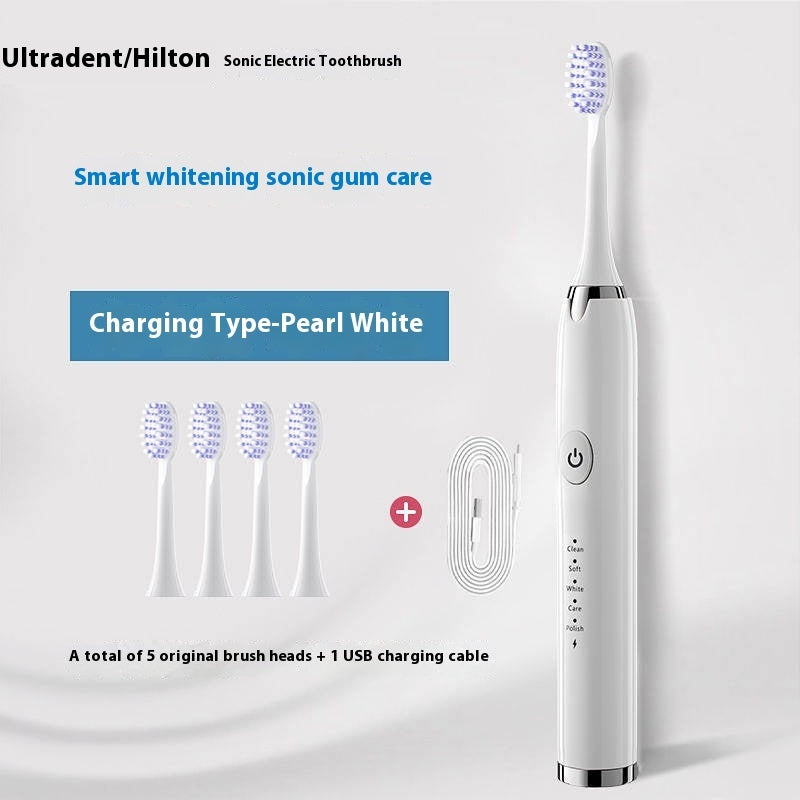 Household Rechargeable Soft Bristle Waterproof Electric Toothbrush