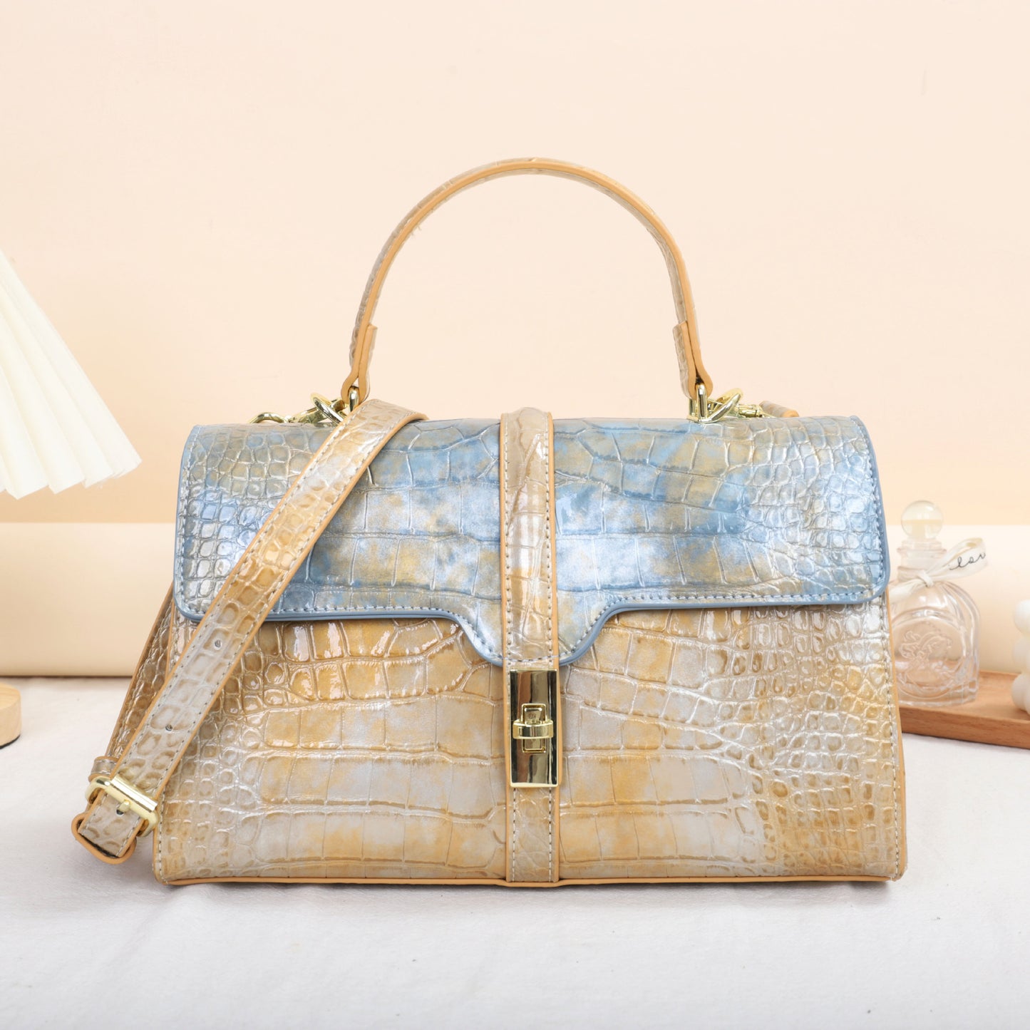 Sac bandoulière pour femme en cuir véritable tendance