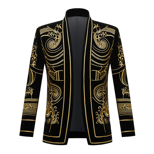 Men's Blazer Singer Stage Performance Costume