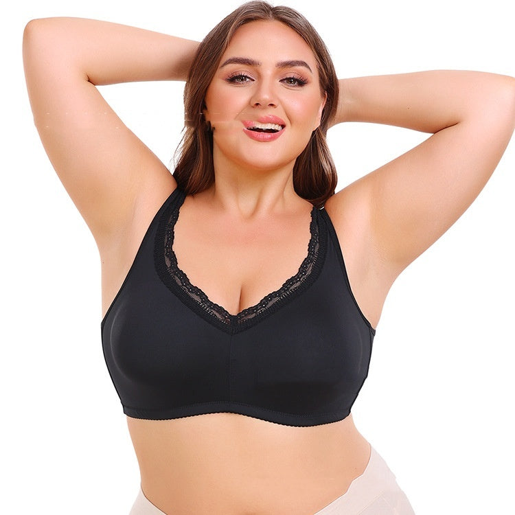 Full Cup Plus Size Underwear Breast Holding Thin Bra