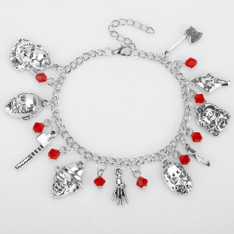 Pulsera de joyería con fantasma y diablo de Halloween