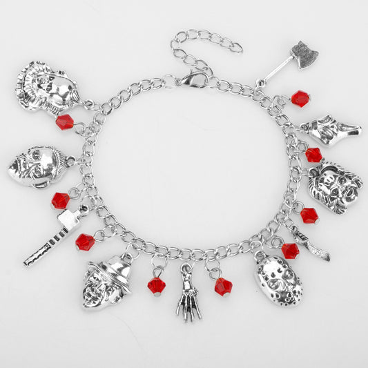 Pulsera de joyería con fantasma y diablo de Halloween