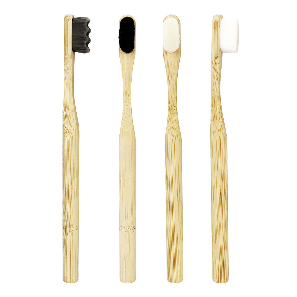 Round Rod Nano Degradable Bamboo Toothbrush