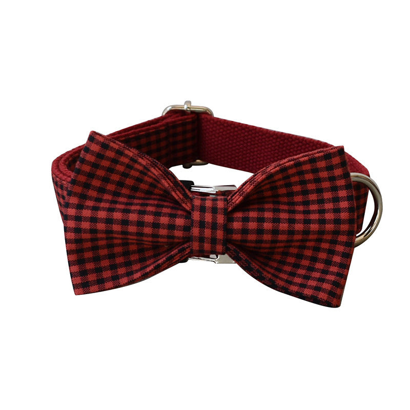 Red And Black Plaid Cotton Alloy Accessories