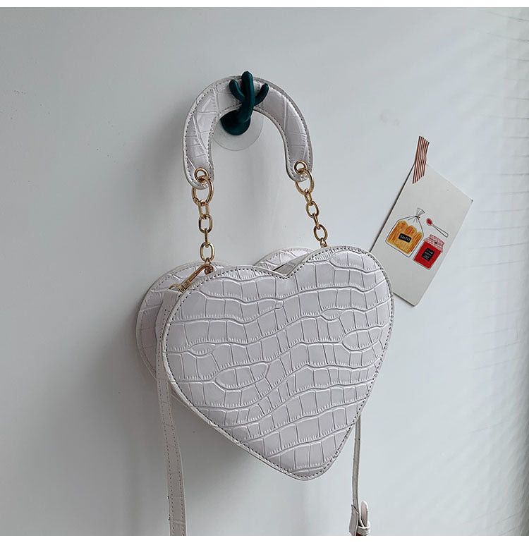 Bolso con forma de corazón Bolso diagonal para mujer con un solo hombro Love