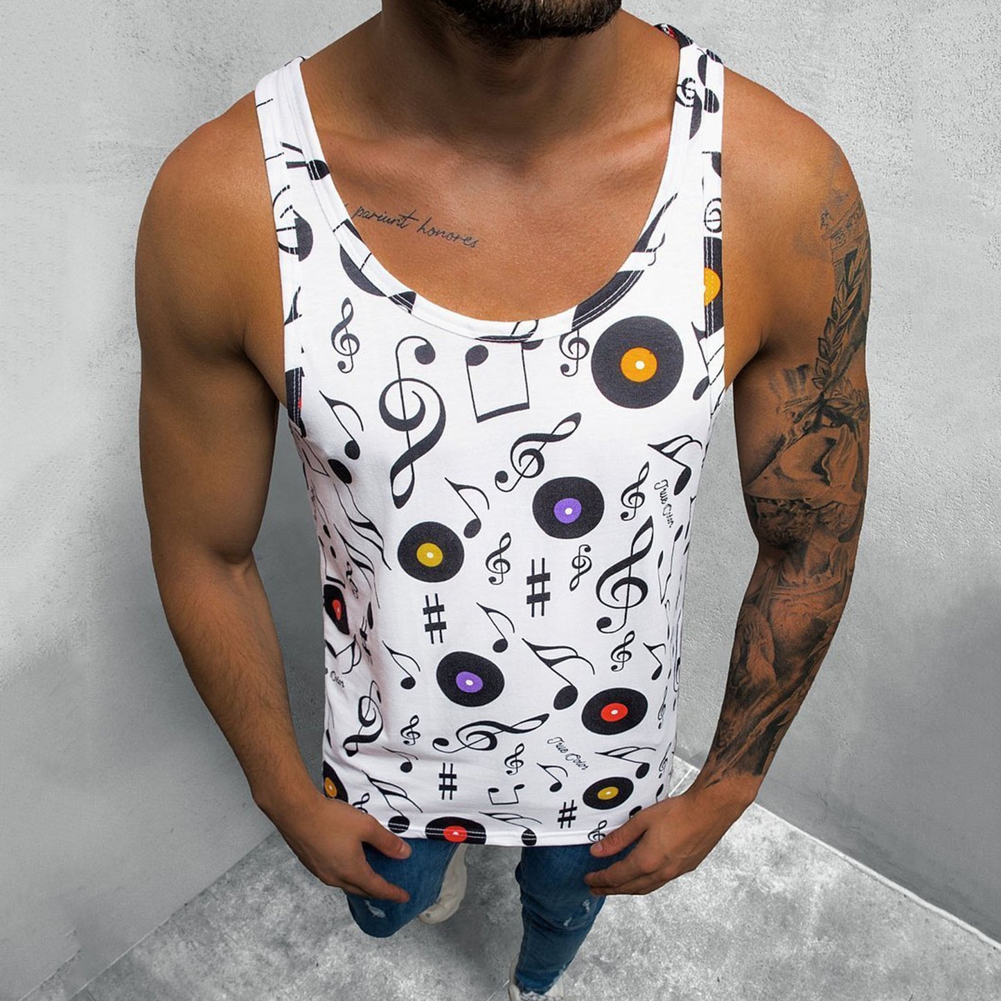 Men's Fashion Sports Fitness Vest Bottoming Shirt