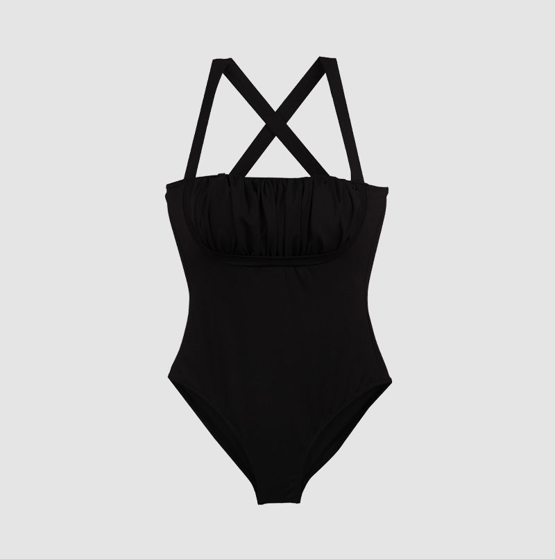 Women's Triangle One-piece Simple Solid Color Swimsuit