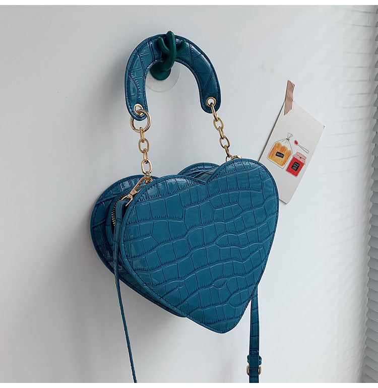 Bolso con forma de corazón Bolso diagonal para mujer con un solo hombro Love