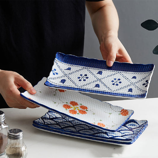 New Chinese Creative Rectangular Sushi Plate