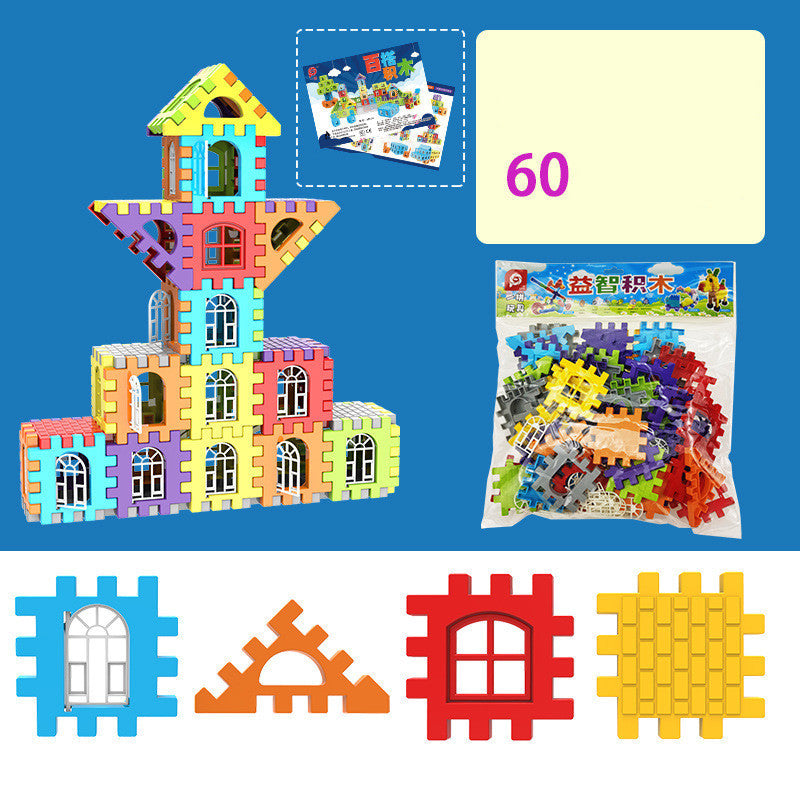 Children's Large Particle Square Plastic Building Blocks Educational Toys