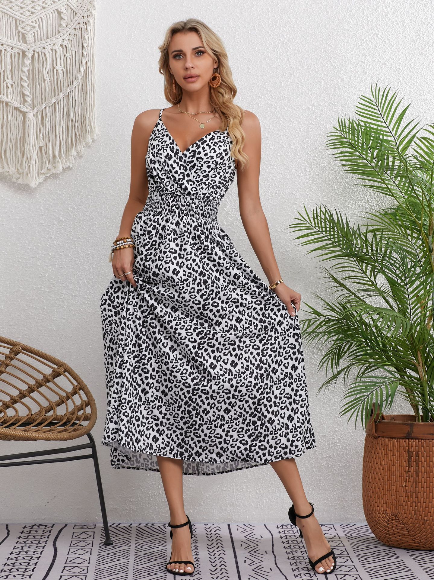 Leopard Print Large Swing Dress