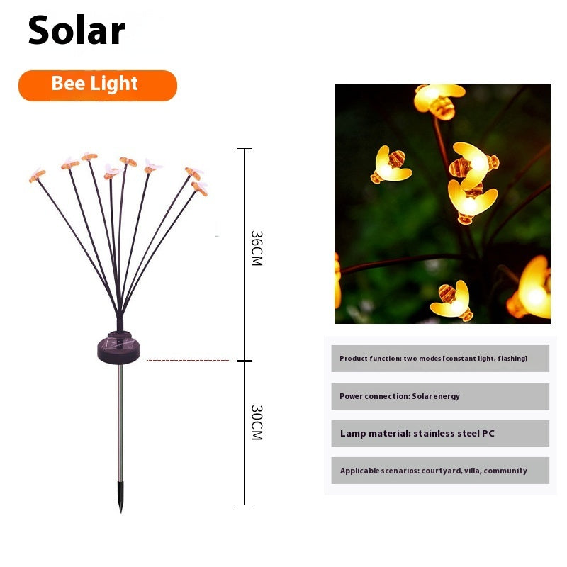 Lámpara de jardín impermeable al aire libre Solar Firefly Villa