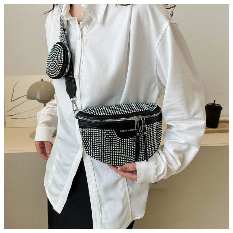 Sac à bandoulière simple, ceinture, décontracté, grande capacité, petit sac carré