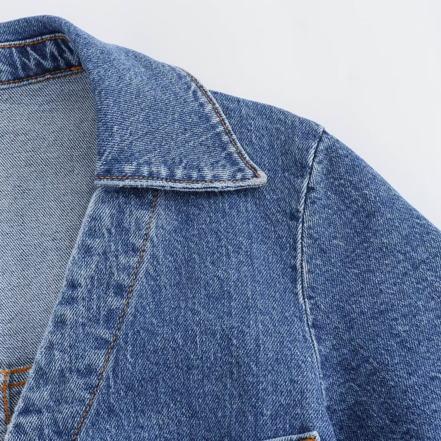 New Fashion Casual Breasted Mini Waist Denim Dress