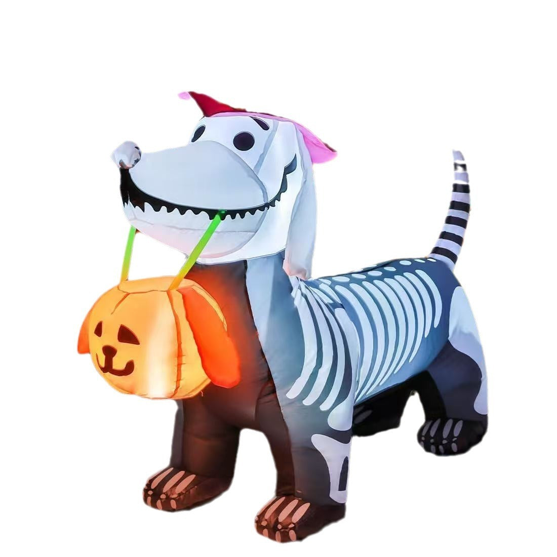 5FT Halloween Skull Puppy Inflatable Outdoor Decorations