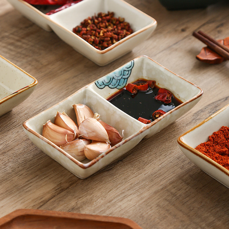 Hot Pot Barbecue Ceramic Dipping Sauce Seasoning Plate