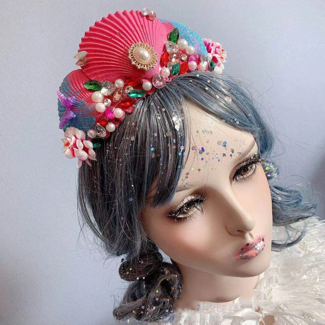 Retro Ocean Wind Mermaid Princess Headdress