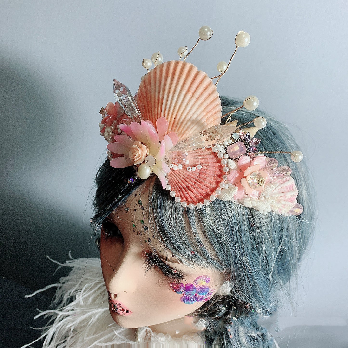 Retro Ocean Wind Mermaid Princess Headdress