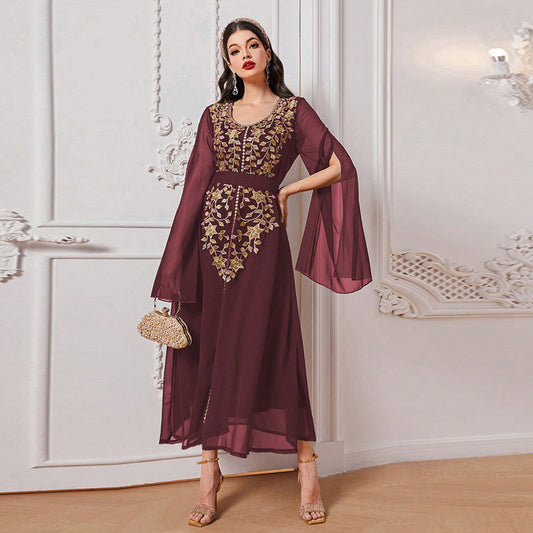 Middle East Arab Muslim Slim Fit Dress