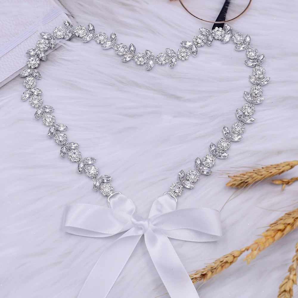 Bridal Waist Chain Metal Rhinestone Silver High Grade Alloy